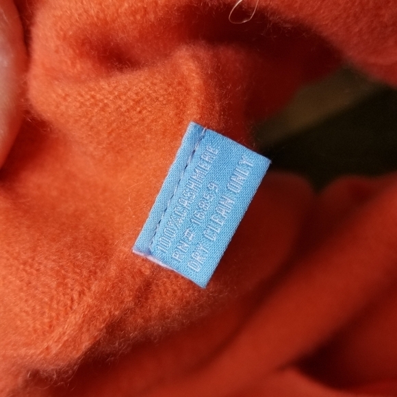 J. McLaughlin orange coral cashmere open front cardigan sweater - Picture 6 of 8